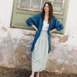 ANJALI two-tier linen skirt - notperfectlinen