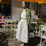 LIVORNO-2 oversized linen collar shirt