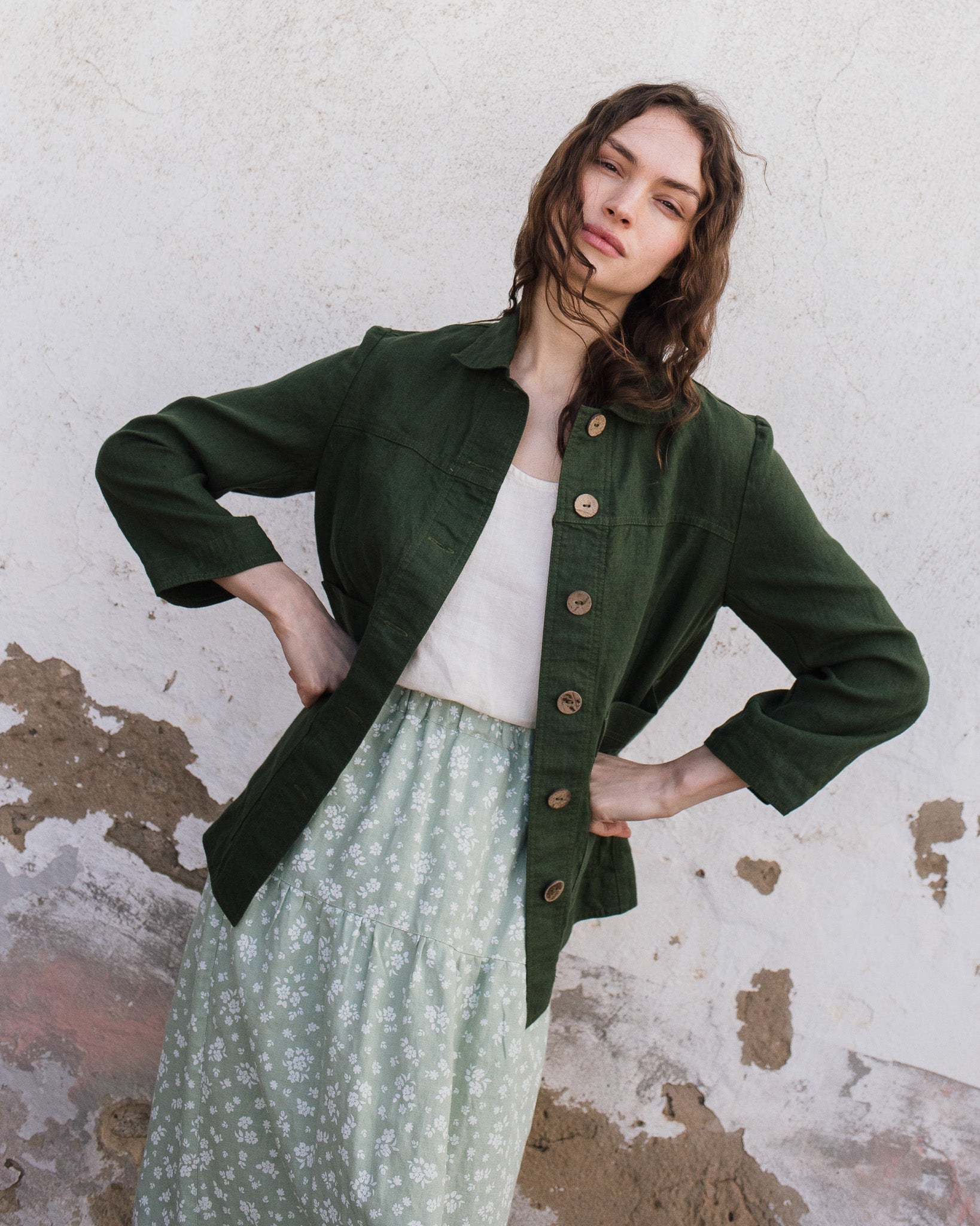 HELSINKI button down linen jacket - notperfectlinen