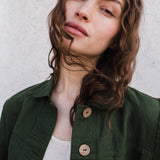 HELSINKI button down linen jacket - notperfectlinen