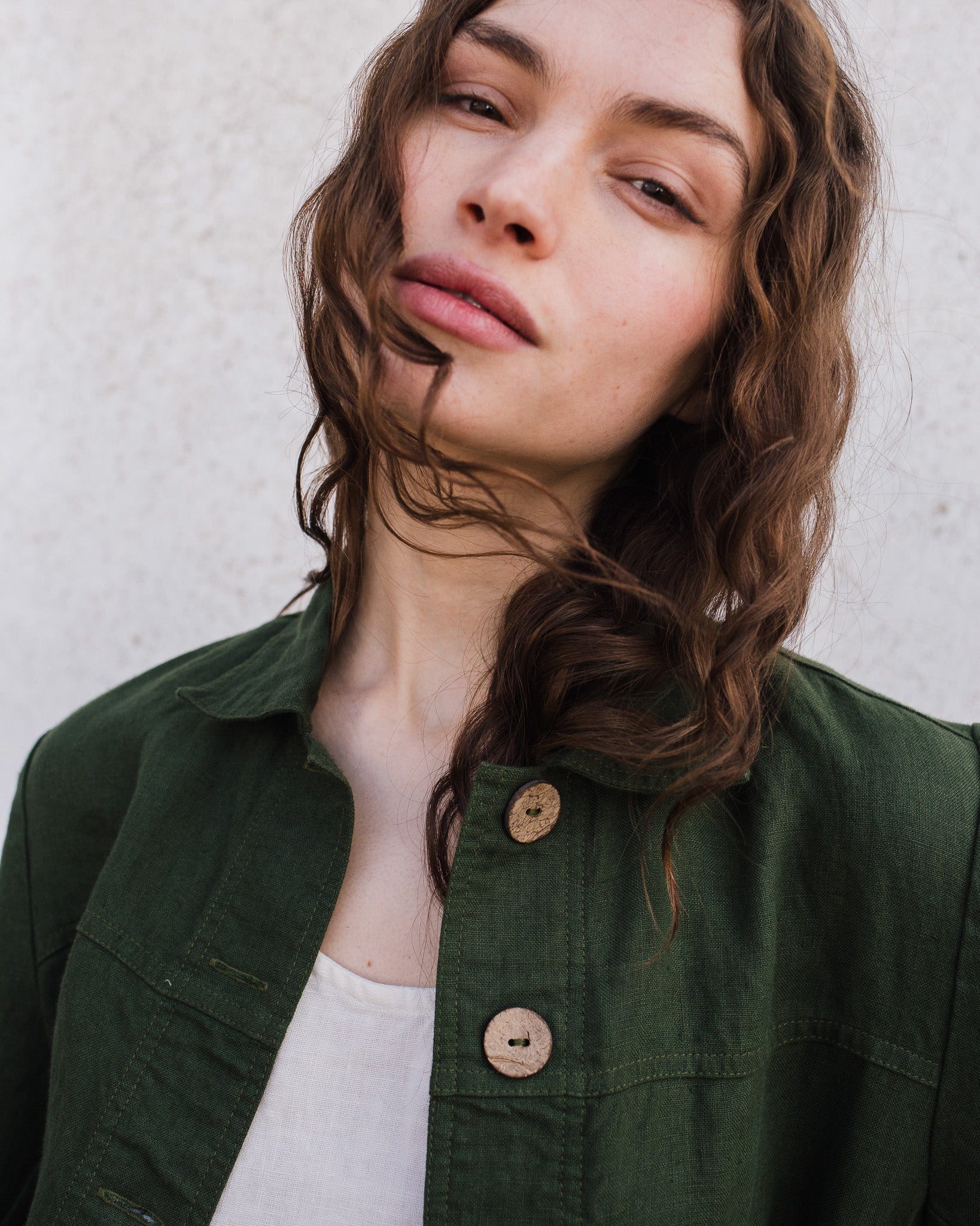 HELSINKI button down linen jacket - notperfectlinen