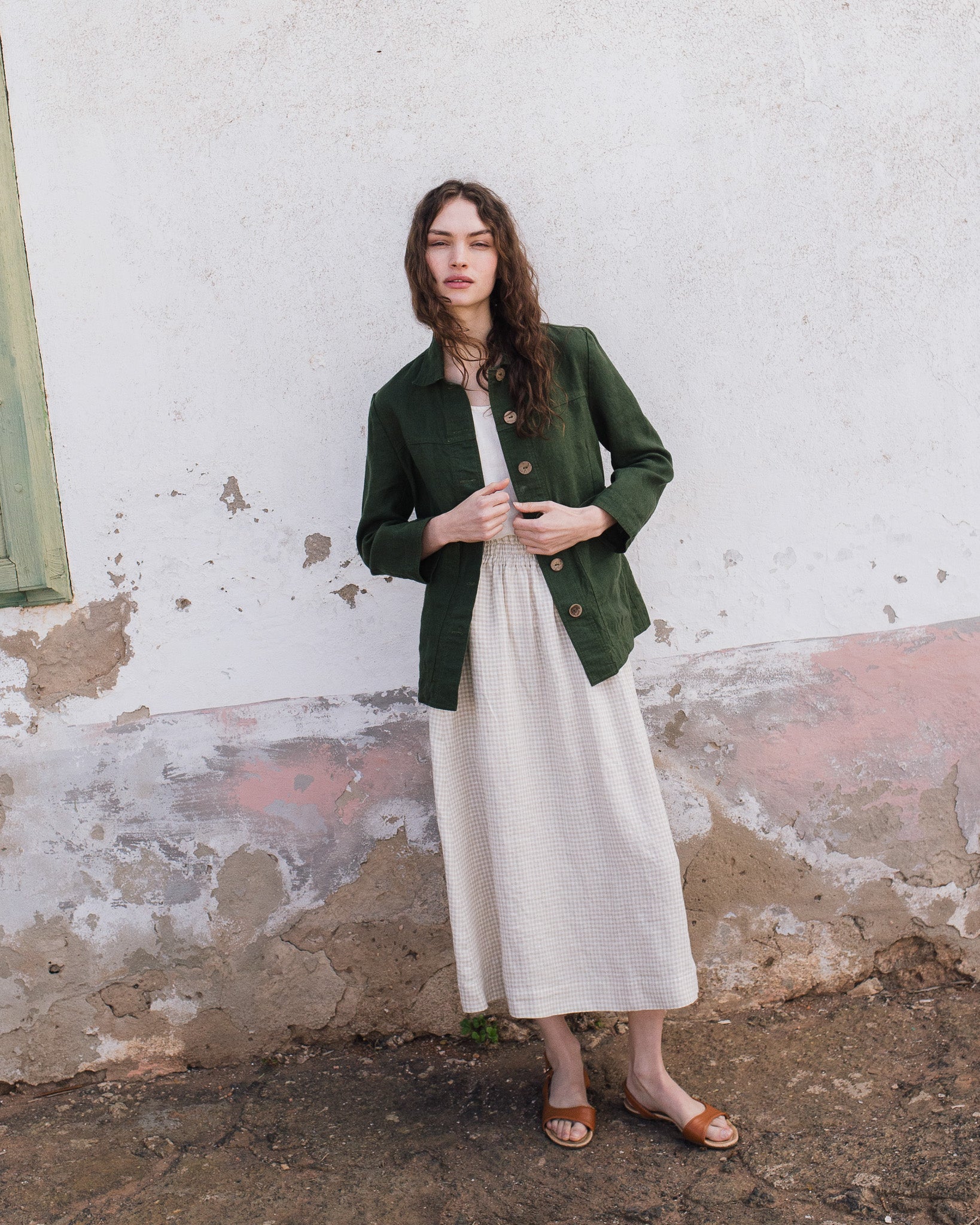 HELSINKI button down linen jacket - notperfectlinen