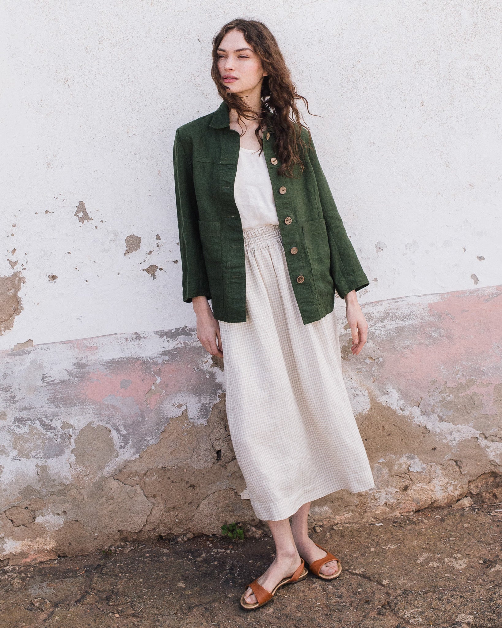 SION gathered linen skirt - notPERFECTLINEN