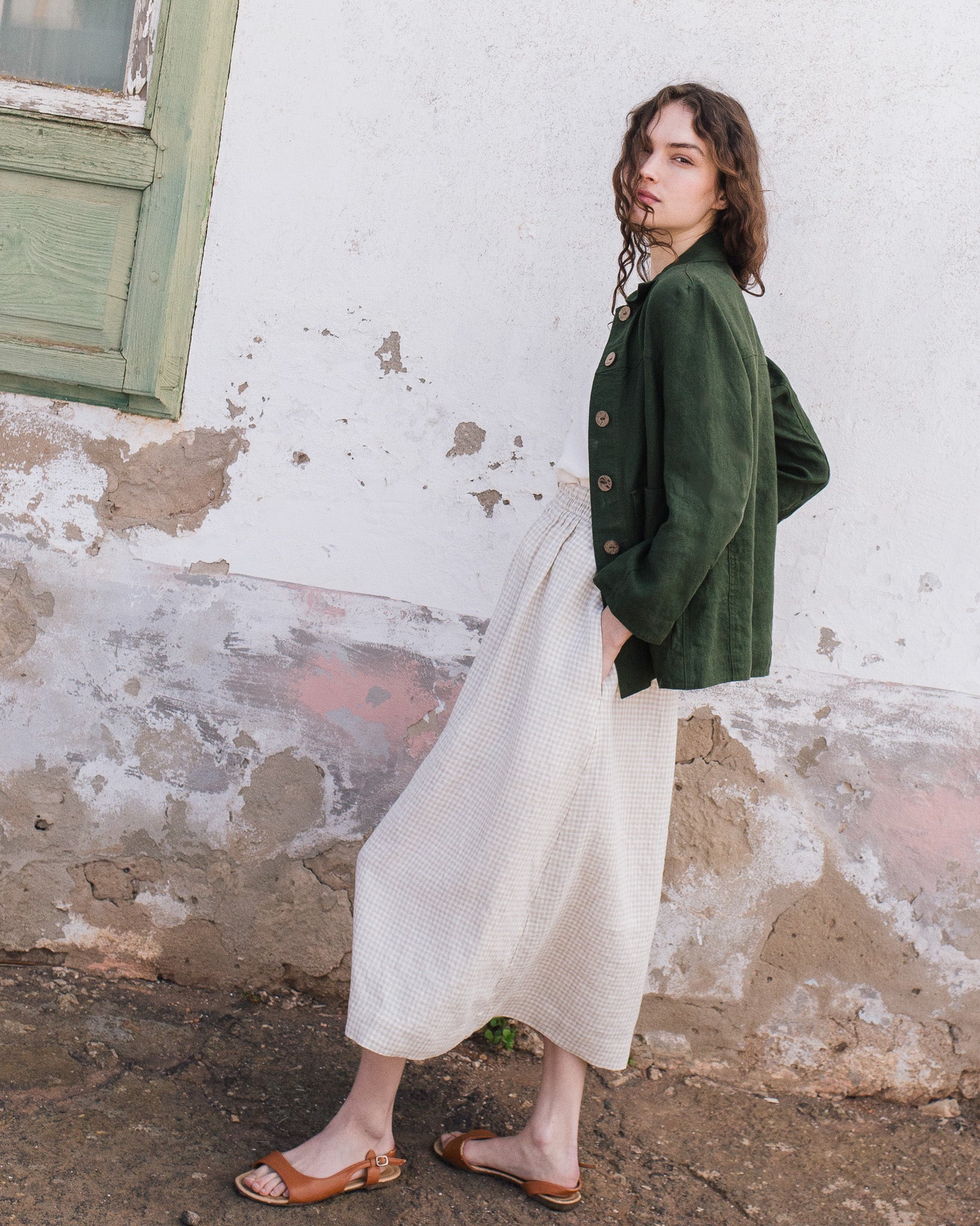 SION gathered linen skirt - notPERFECTLINEN