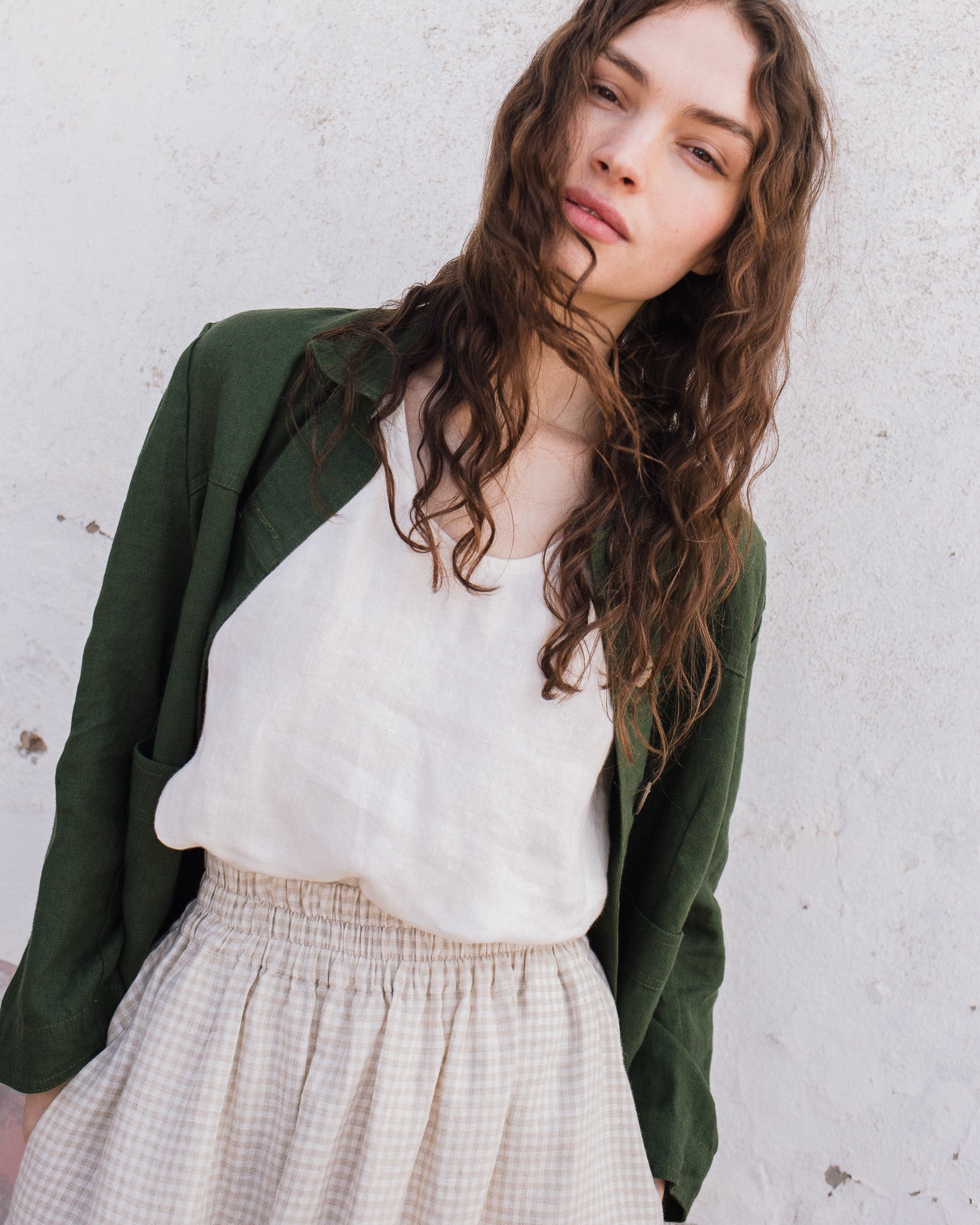 SION gathered linen skirt - notPERFECTLINEN