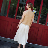 MIJAS bow tie linen blouse