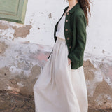 SION gathered linen skirt - notPERFECTLINEN