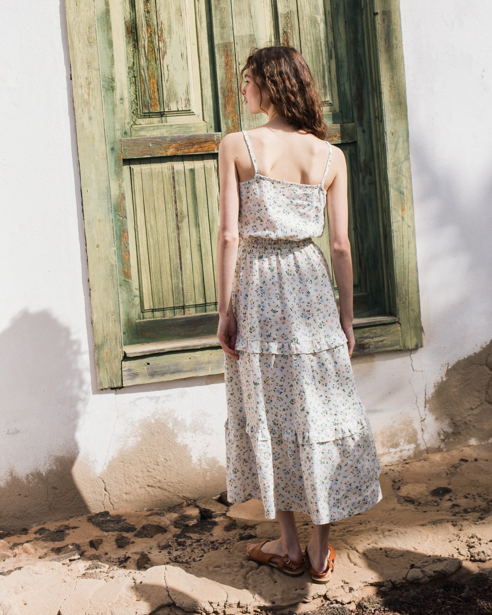 JULIETTE tiered slip linen dress - notperfectlinen