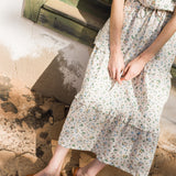CU: Customized JULIETTE tiered slip linen dress (Size: XS; Color: Light Butter)