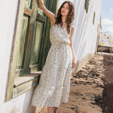 JULIETTE tiered slip linen dress