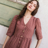 RONDA button down linen dress