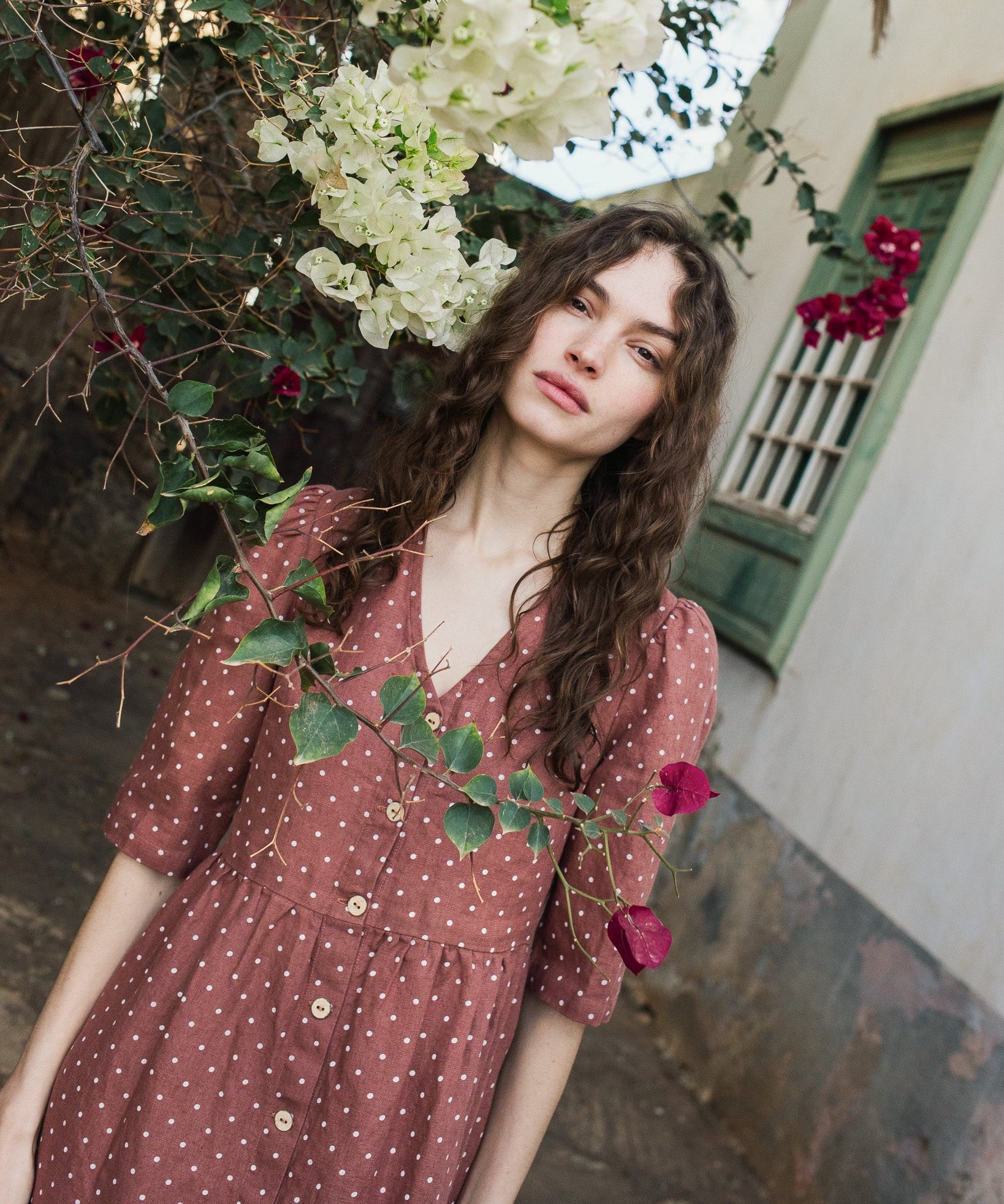 RONDA button down linen dress - notPERFECTLINEN