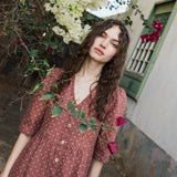 R: RONDA button down linen dress (Size: XXL; Color: Natural)