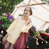 customized: MAIN casual linen shorts (Color: Oat Milk; Size: L)
