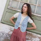 ANJALI two-tier linen skirt - notperfectlinen