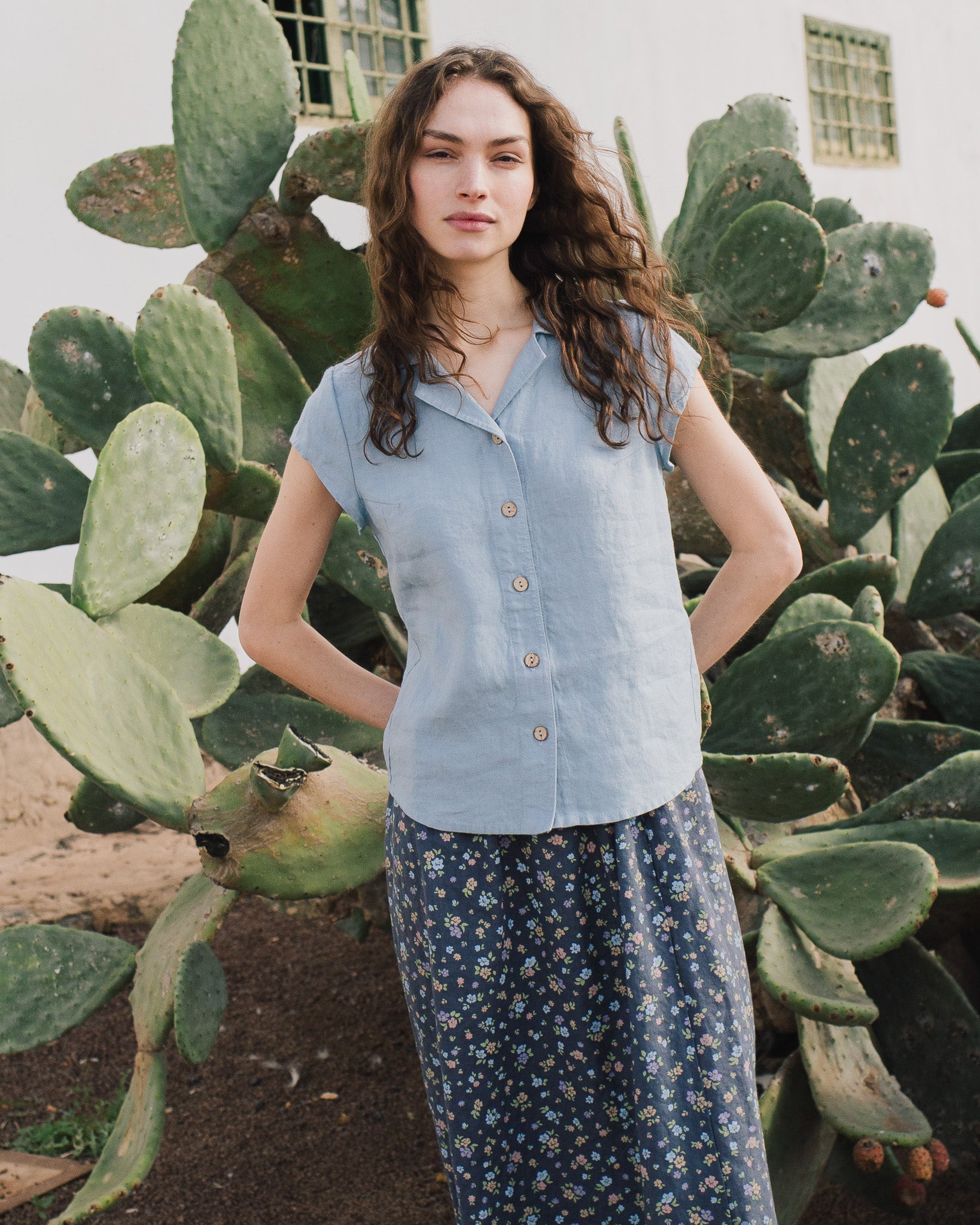 NOOSA collar linen shirt - notperfectlinen