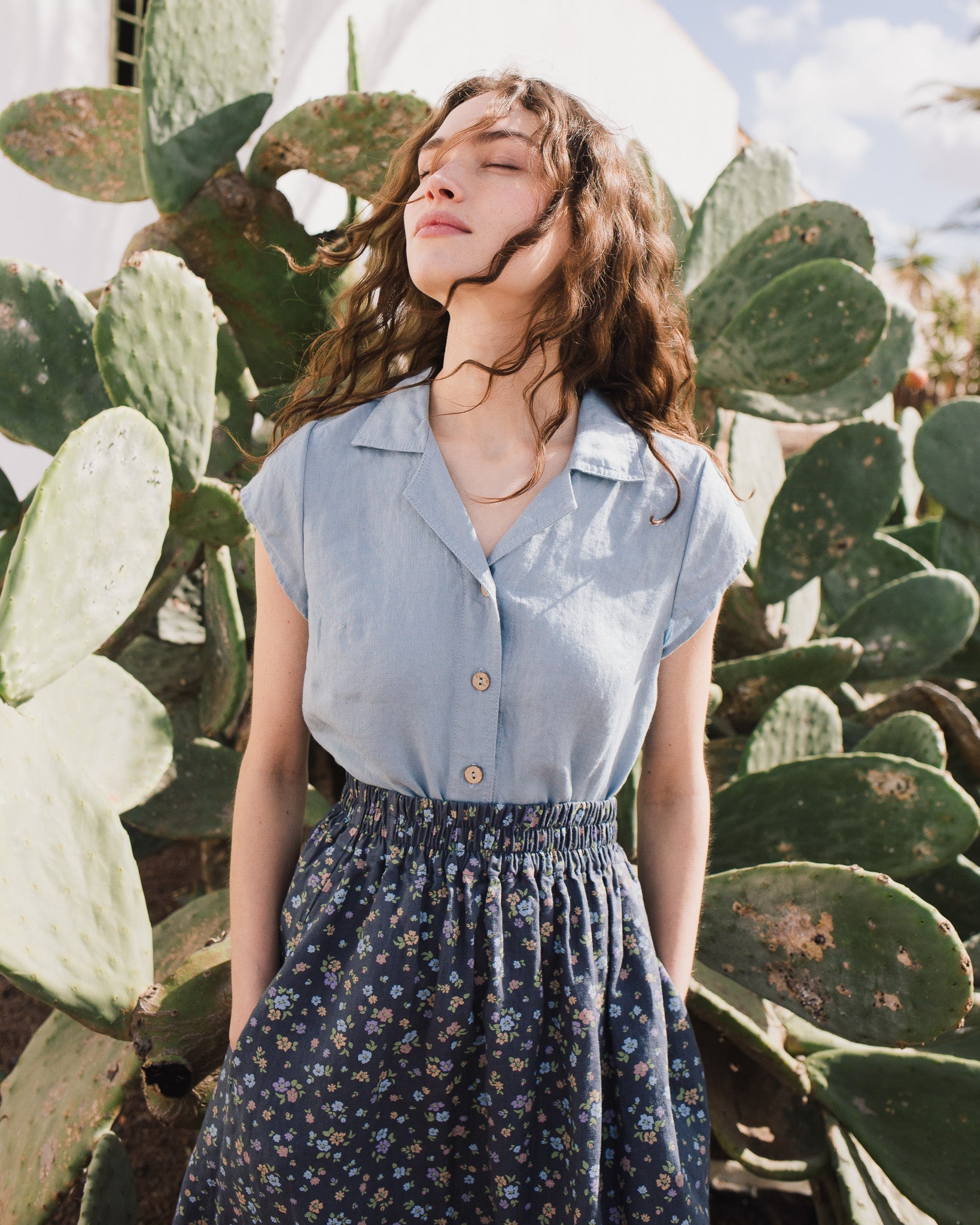 NOOSA collar linen shirt - notperfectlinen