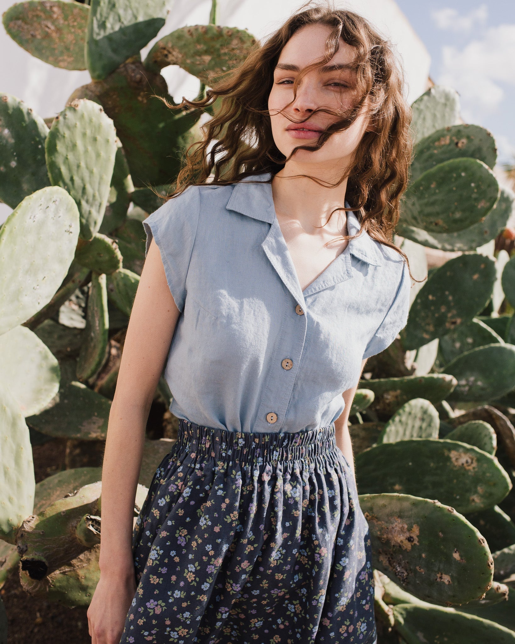 NOOSA collar linen shirt - notperfectlinen