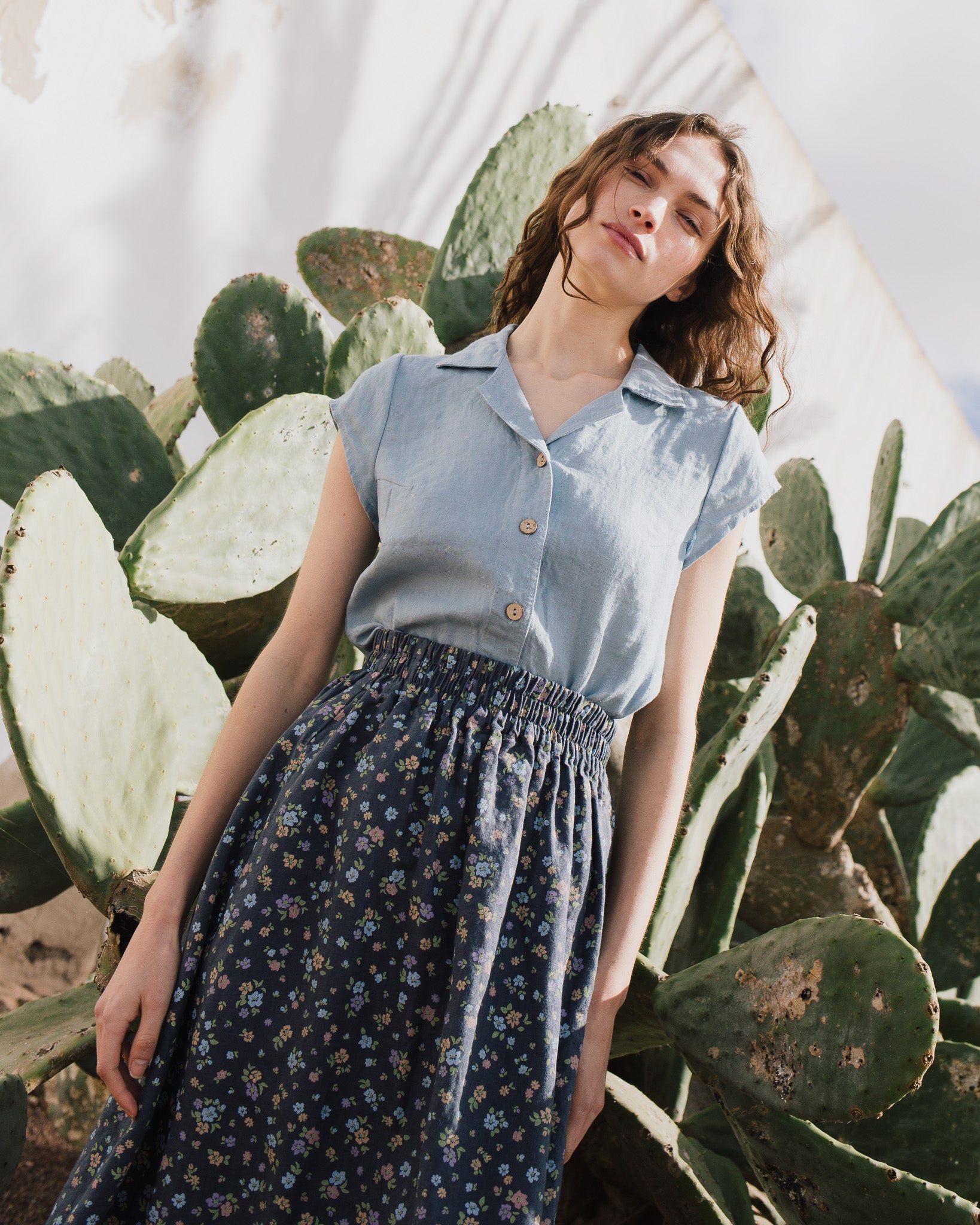 NOOSA collar linen shirt - notperfectlinen