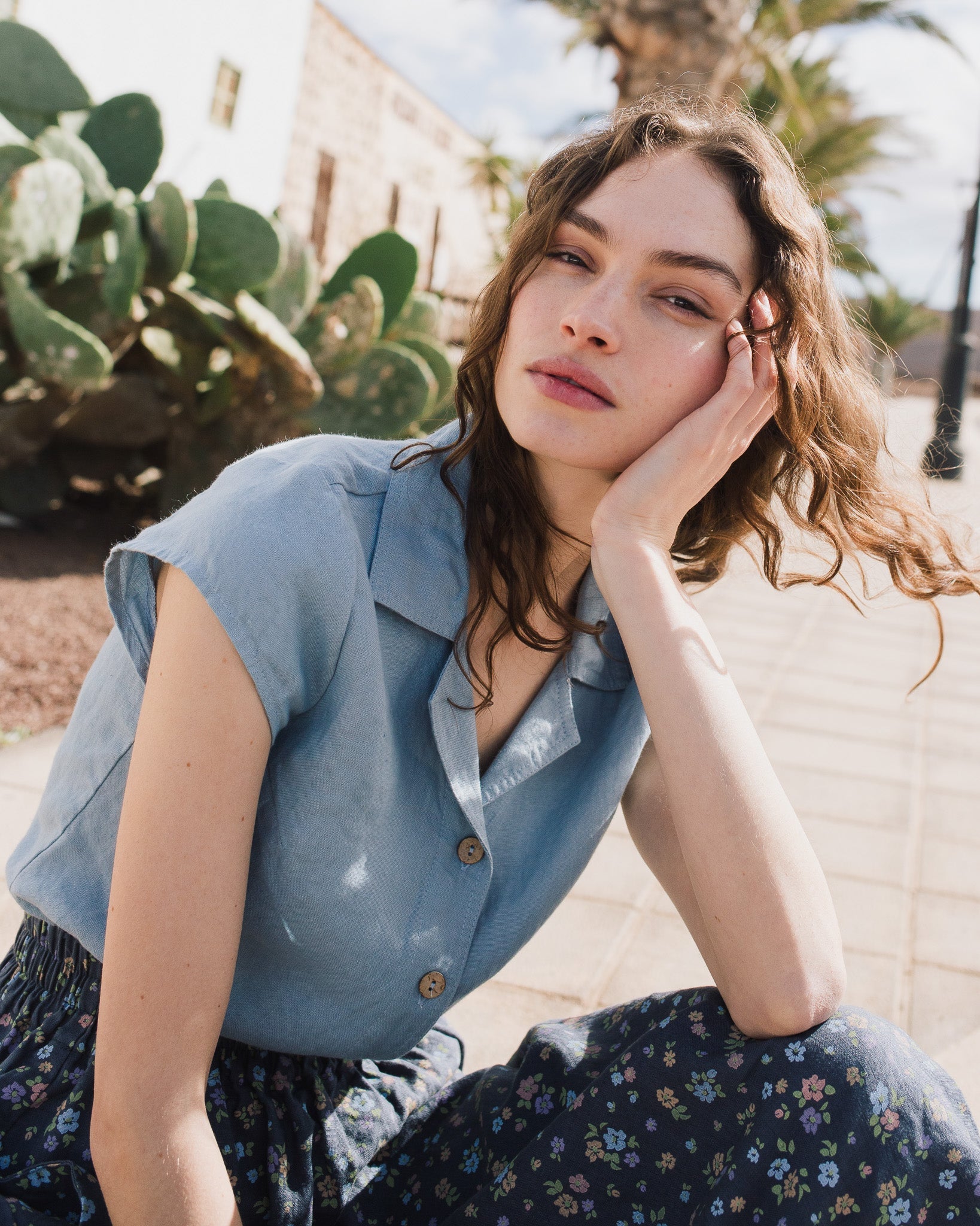 NOOSA collar linen shirt - notperfectlinen