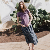 SION gathered linen skirt