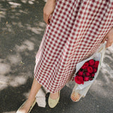 EDAM bow tie sleeveless linen dress