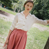 R: MARLE classic linen shirt (Color: Oat Milk; Size: S)