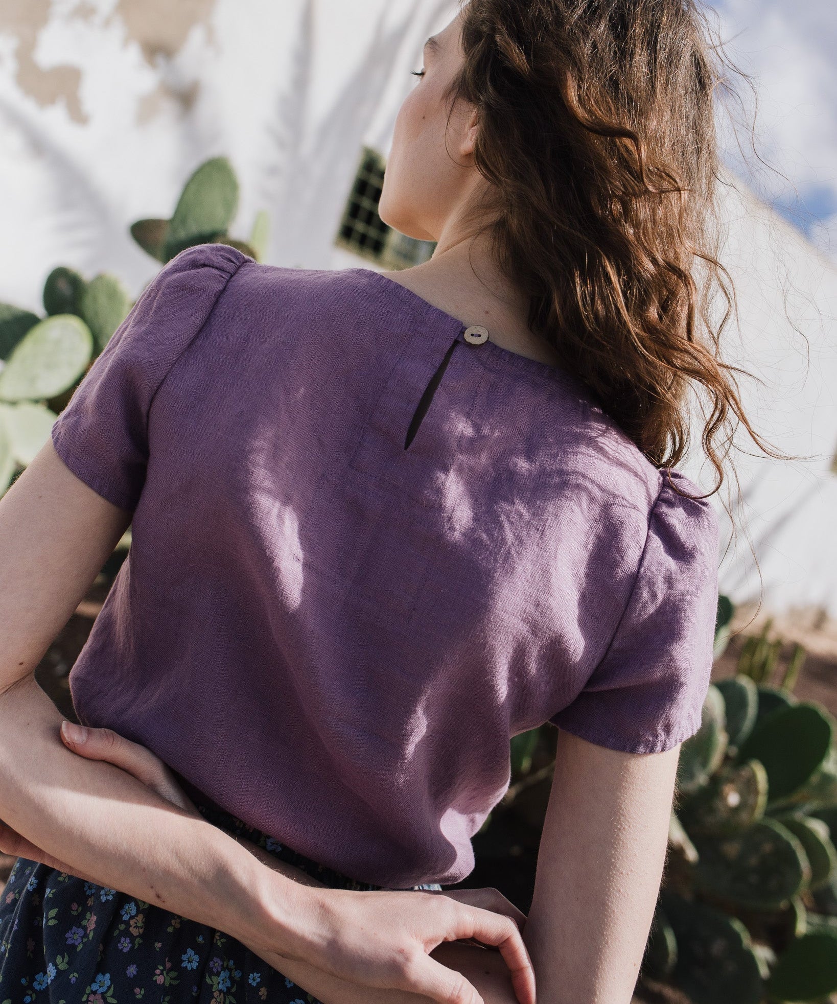 SIENNA fitted linen top - notPERFECTLINEN