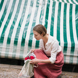 SION gathered linen skirt