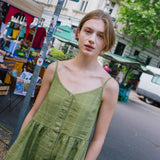 SARAH button down slip linen dress