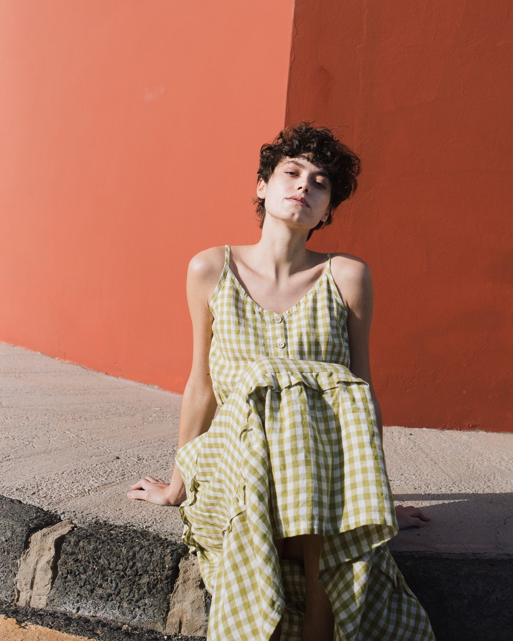 JULIETTE tiered slip linen dress - notperfectlinen