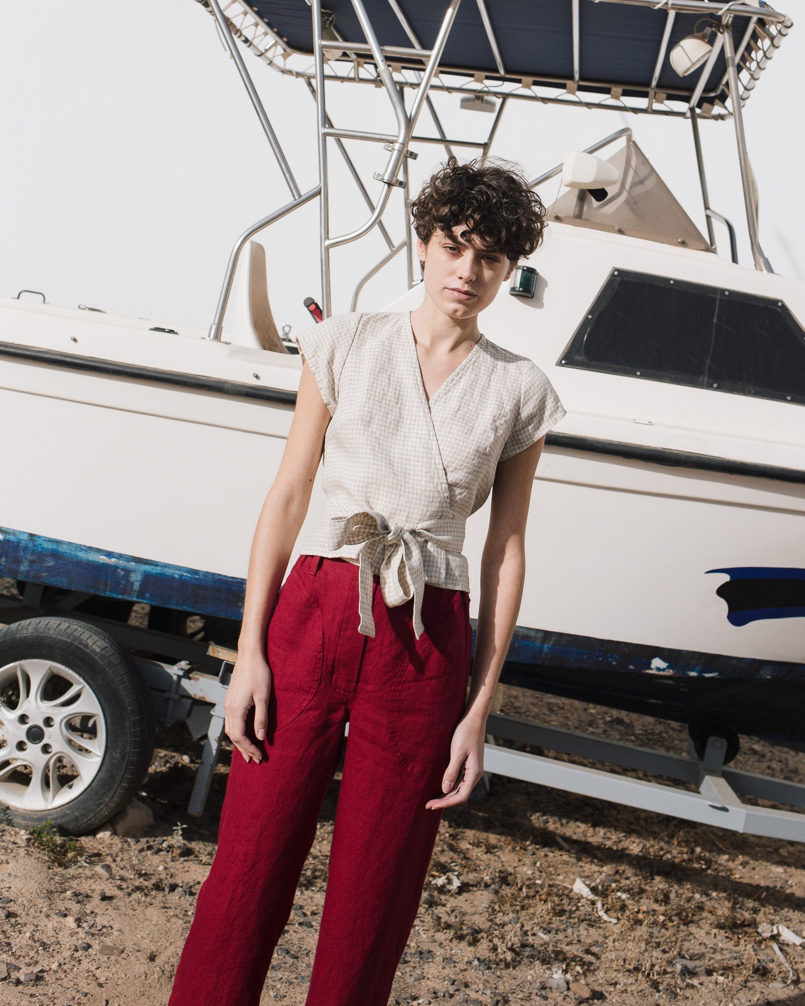 SARAH fit and flare pants - notPERFECTLINEN