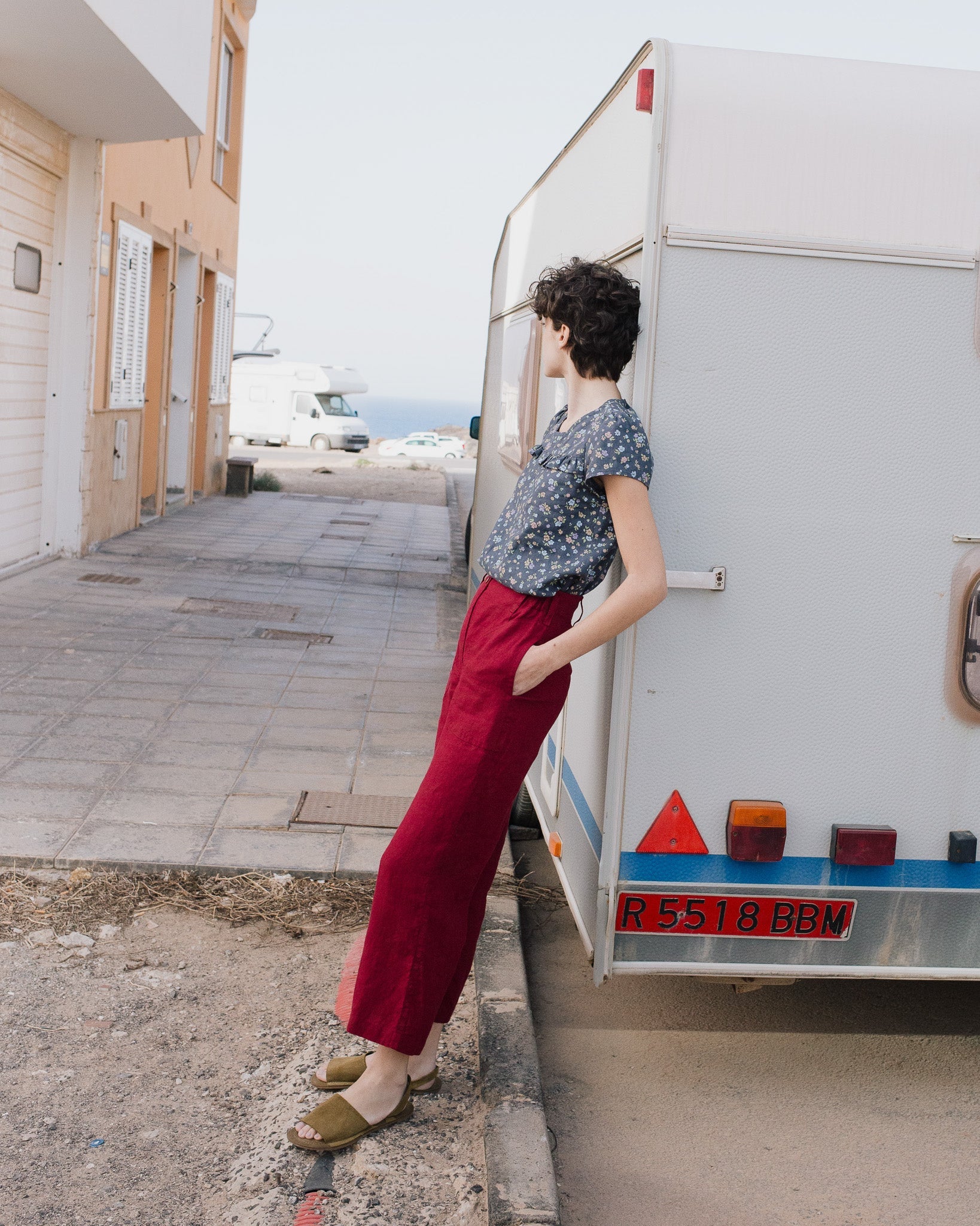 SARAH fit and flare pants - notPERFECTLINEN