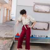 ELLA knot front button shirt linen - notperfectlinen