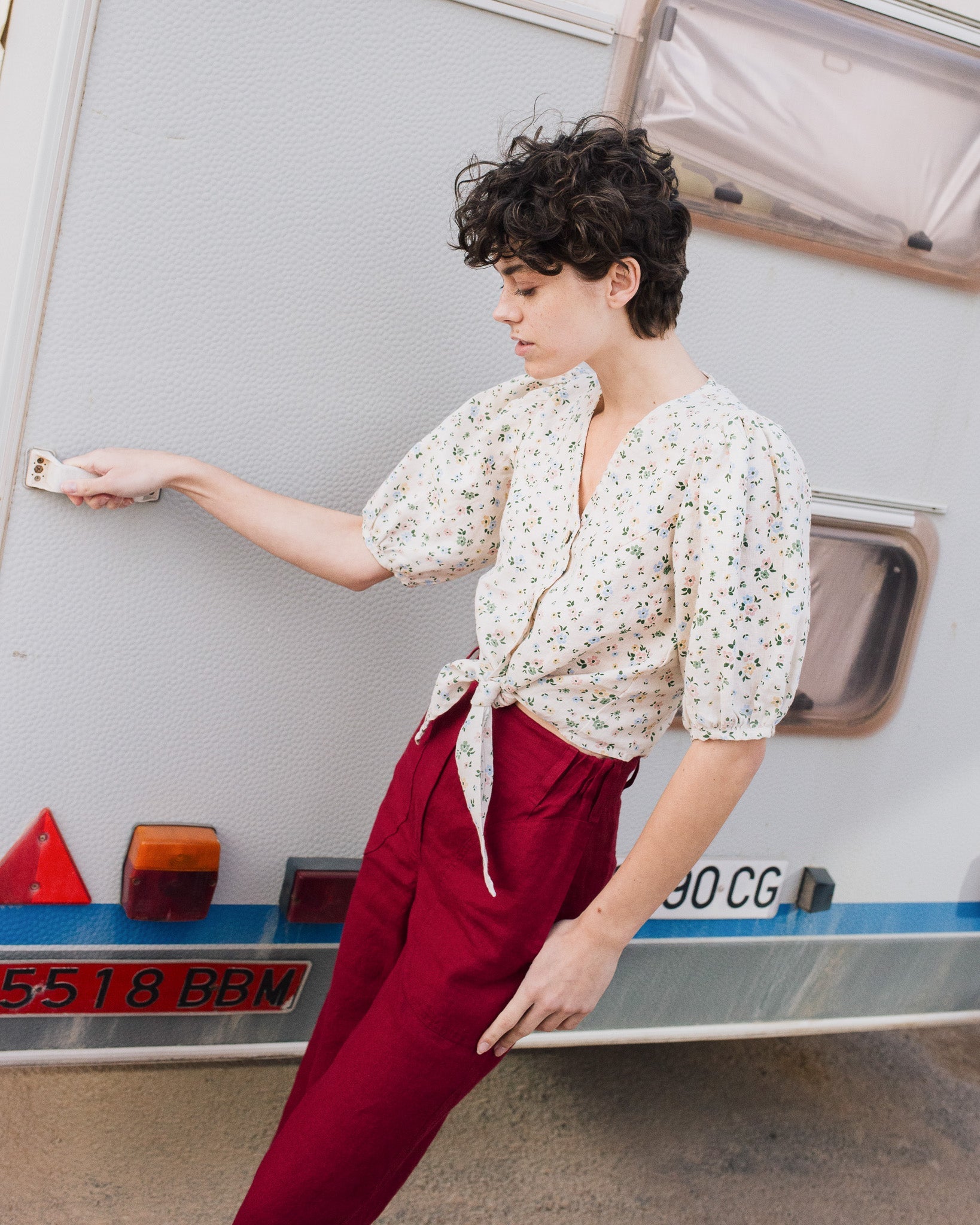 SARAH fit and flare pants - notPERFECTLINEN