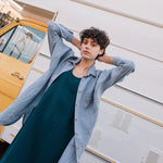 LIVORNO-2 oversized linen collar shirt - notperfectlinen