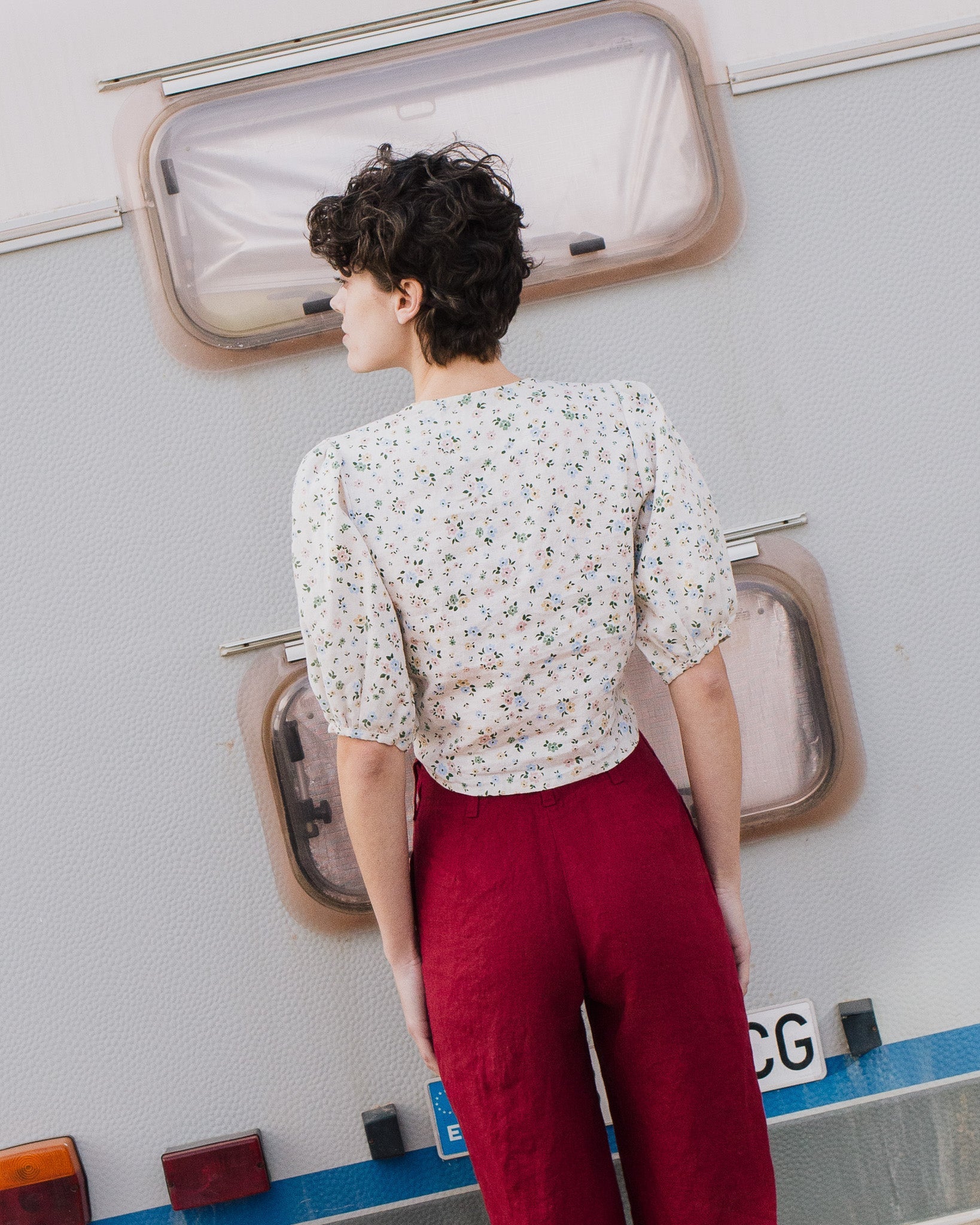 SARAH fit and flare pants - notPERFECTLINEN