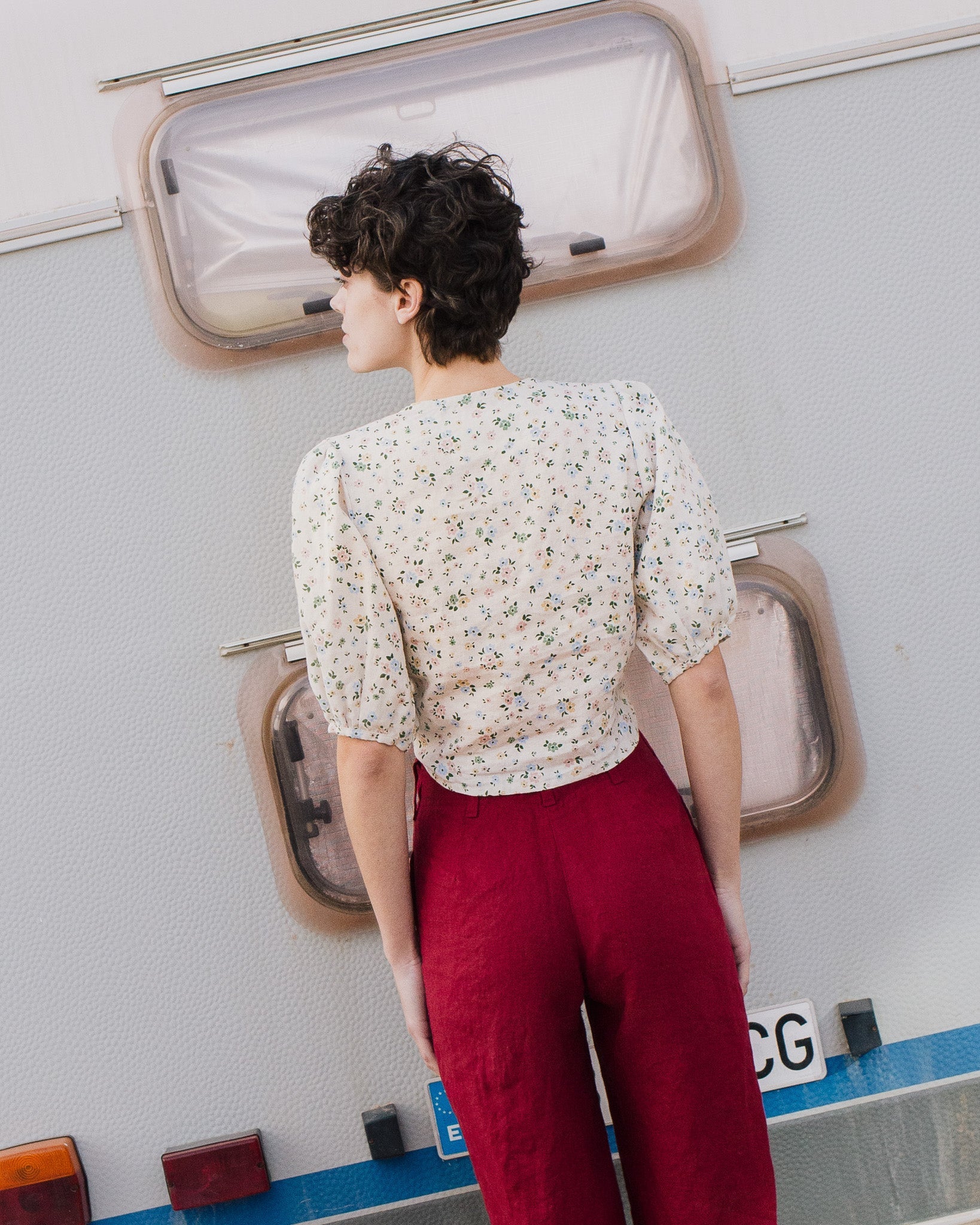 ELLA knot front button shirt linen - notperfectlinen