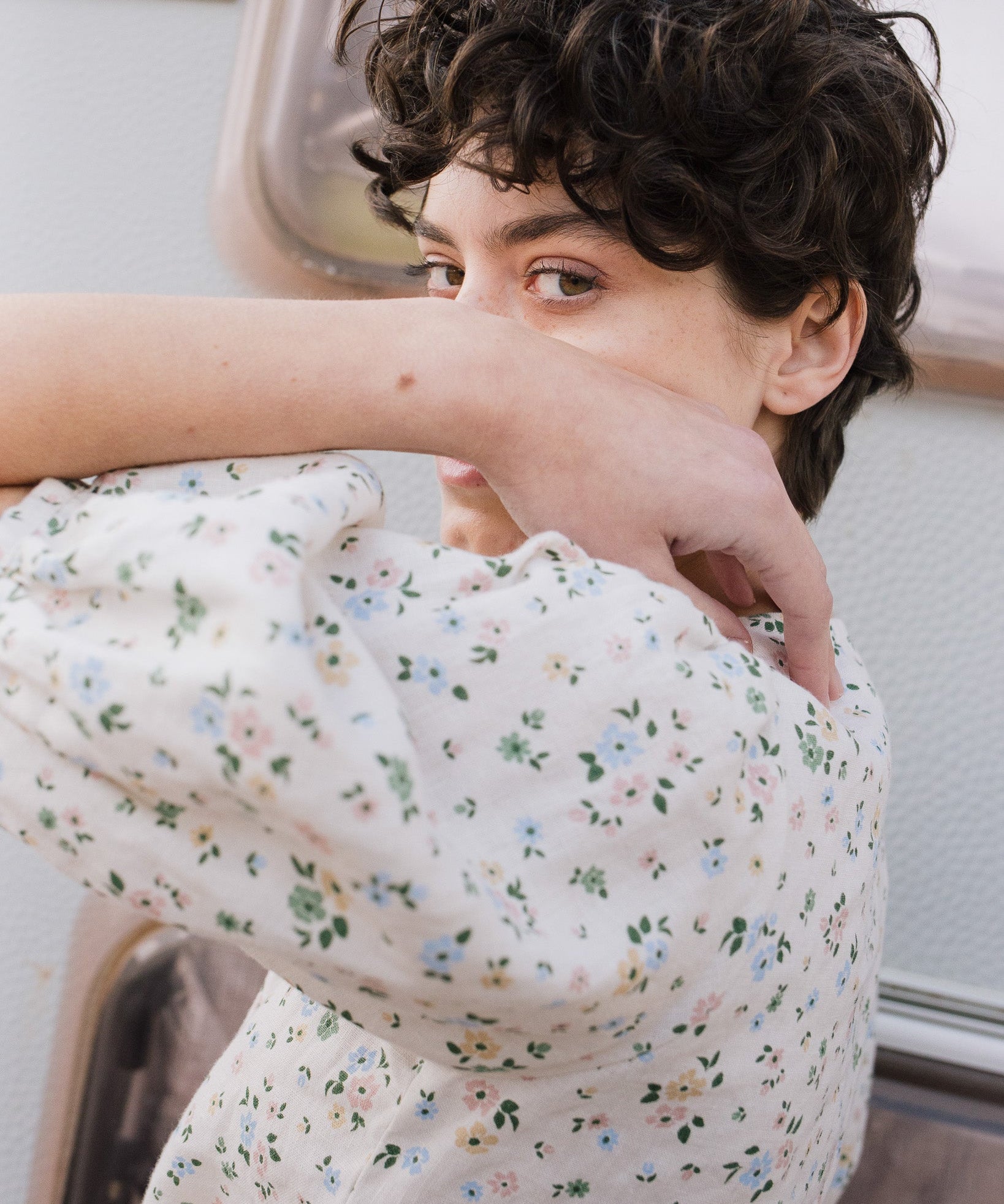 ELLA knot front button shirt linen - notperfectlinen