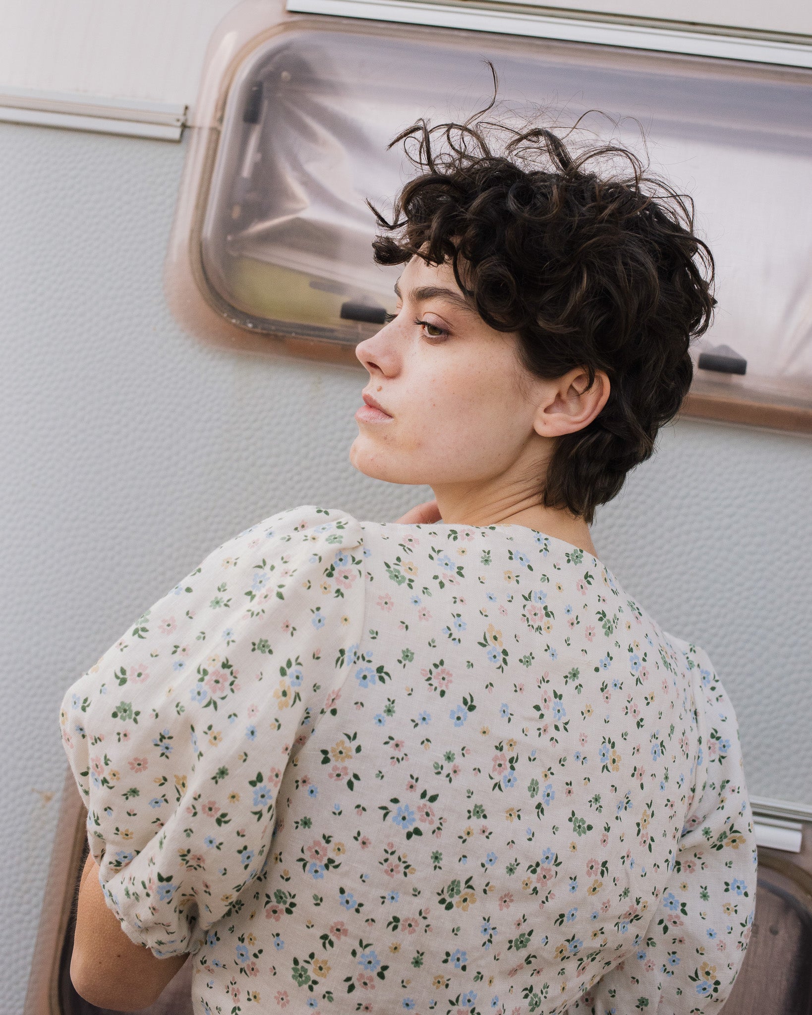 ELLA knot front button shirt linen - notperfectlinen