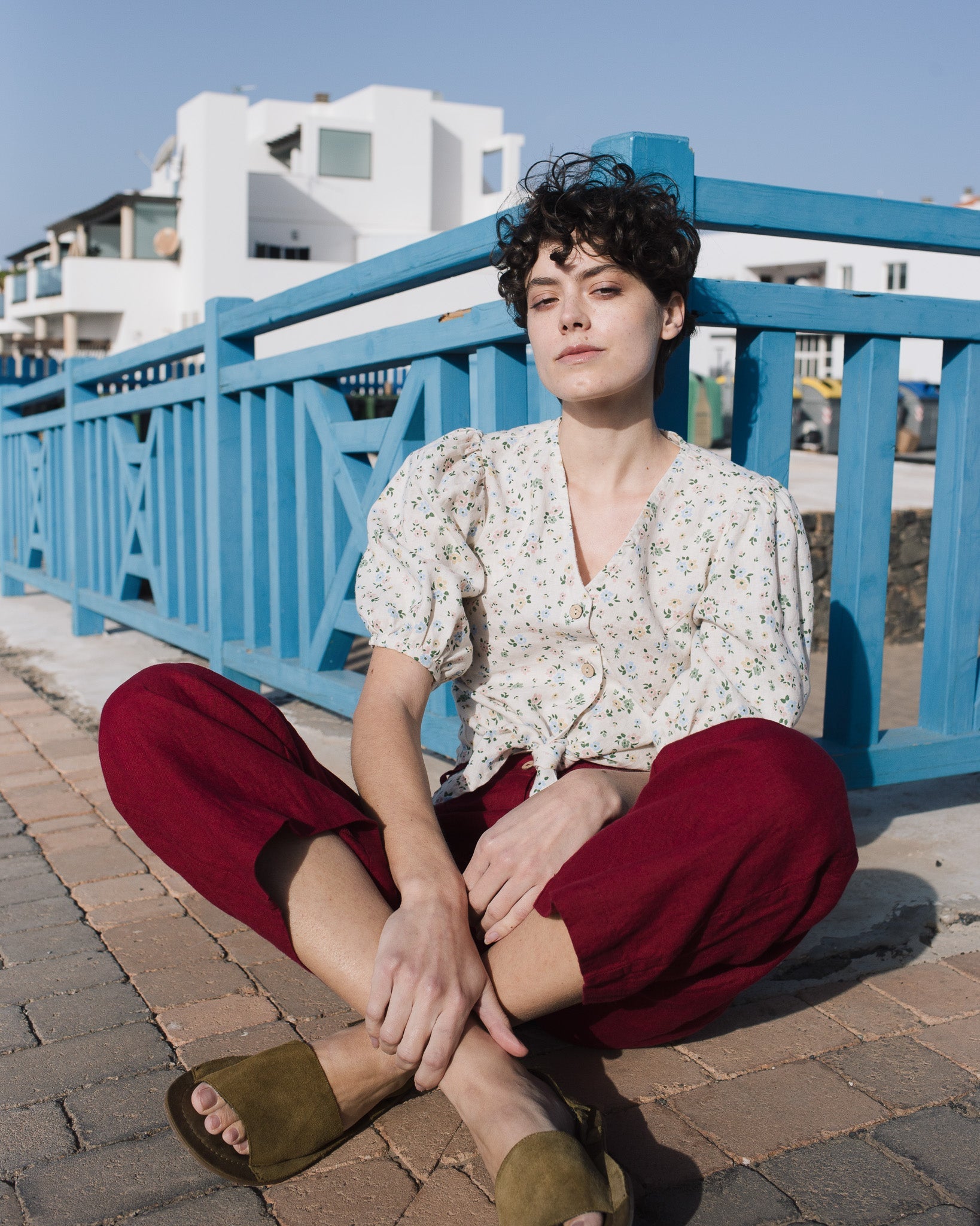 SARAH fit and flare pants - notPERFECTLINEN