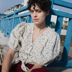 ELLA knot front button shirt linen - notperfectlinen