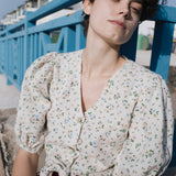 ELLA knot front button shirt linen - notperfectlinen