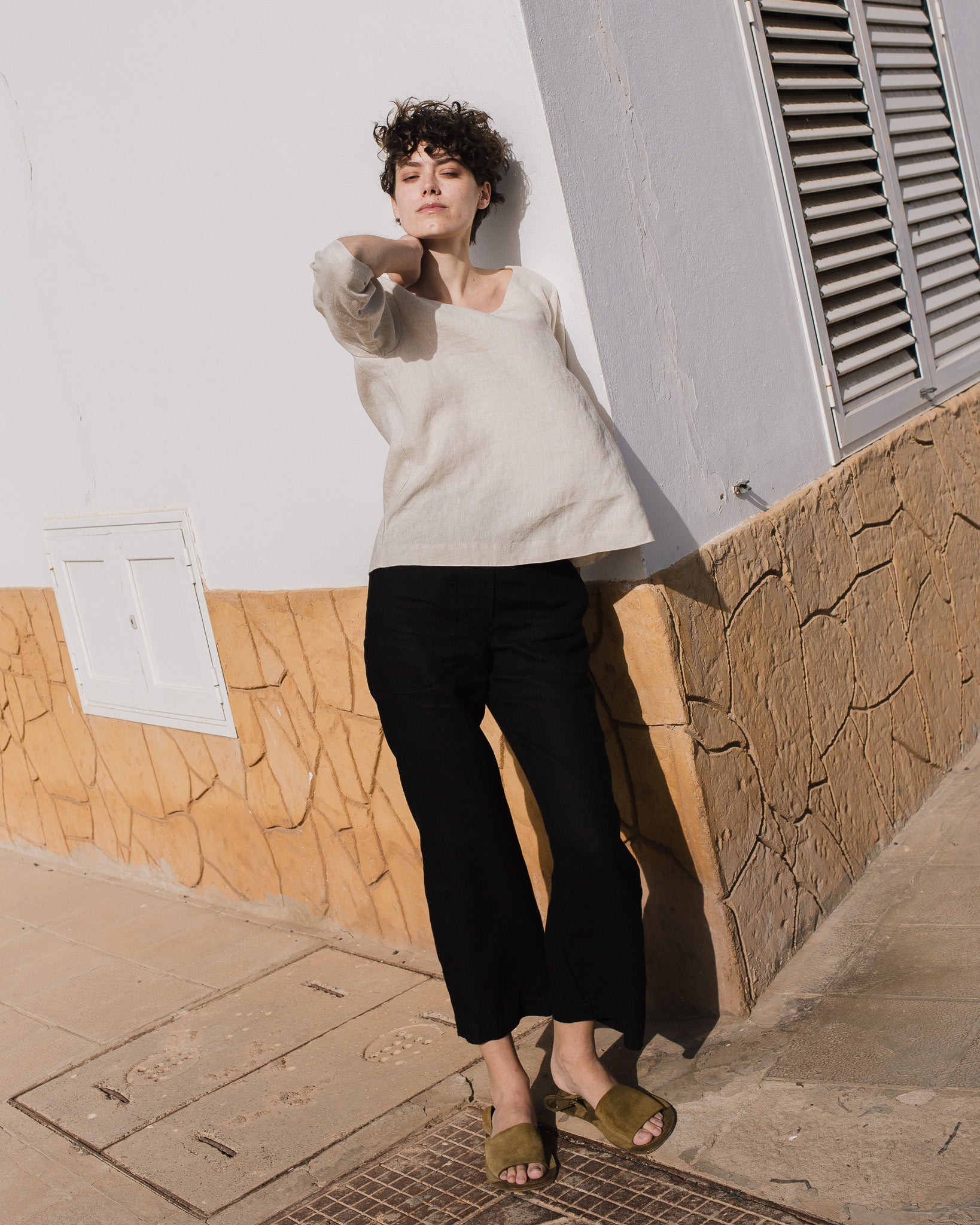 JANUARY loose linen top - notperfectlinen