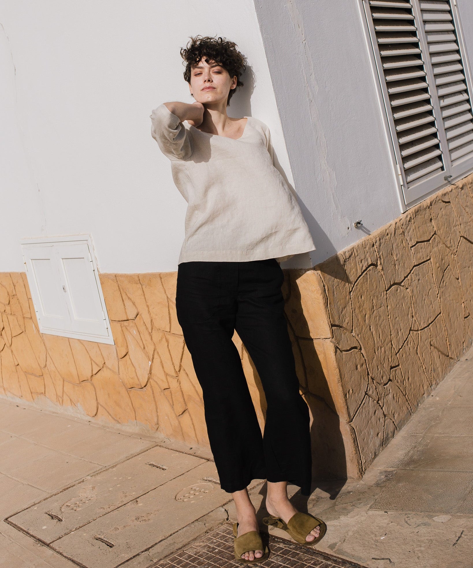 JANUARY loose linen top - notperfectlinen