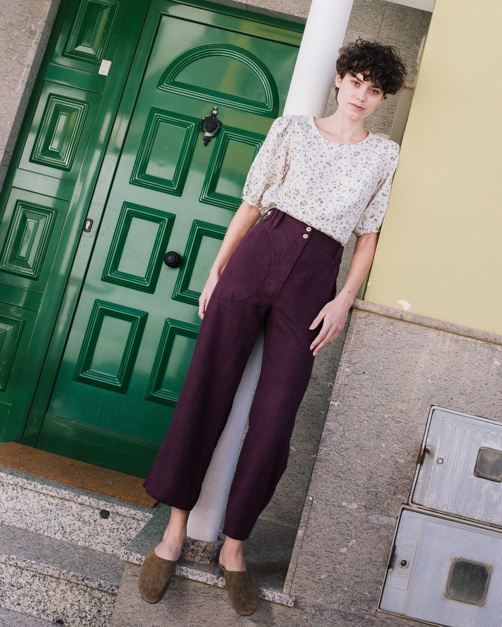 SARAH fit and flare pants - notPERFECTLINEN