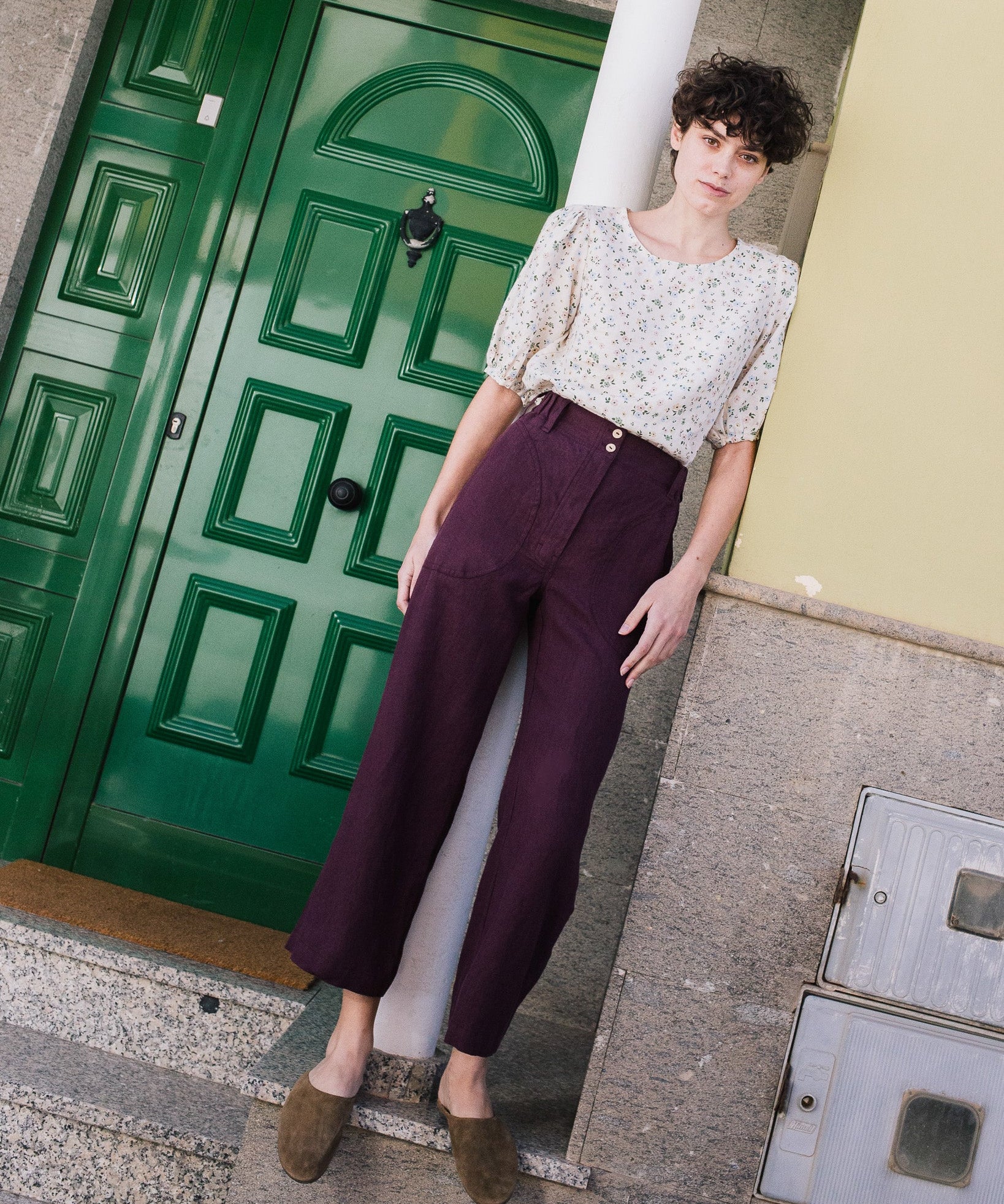 SARAH fit and flare pants - notPERFECTLINEN