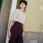 CARMEL puff sleeve linen top - notperfectlinen