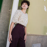 CARMEL puff sleeve linen top - notperfectlinen