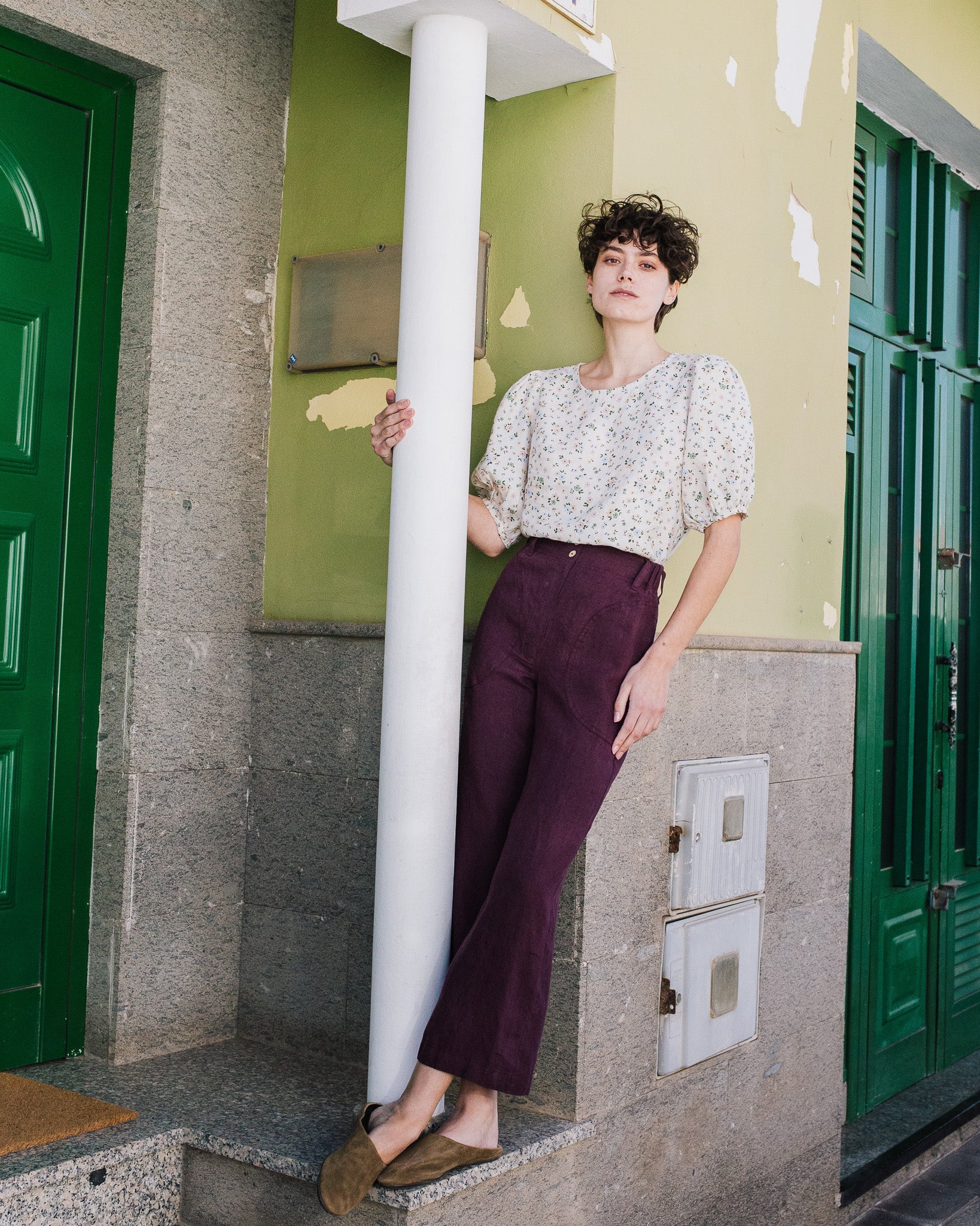 SARAH fit and flare pants - notPERFECTLINEN